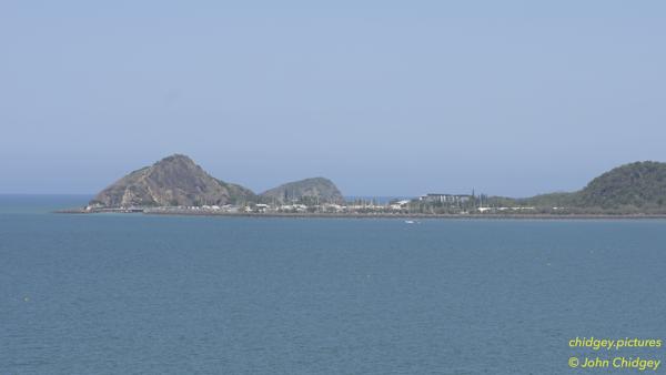 Rosslyn Bay from Wreck Point Lookout: Rosslyn Bay boat harbour is the place where the ferry across to Great Keppel Island departs from.