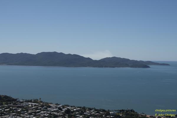 Magnetic Island: Having spent months working on Magnetic Island I’ve become very fond of it, just off the coast of Townsville. This photo was taken from the top lookout of Castle Hill in downtown Townsville, looking over the bay to Magnetic Island. Taken in July, 2020.